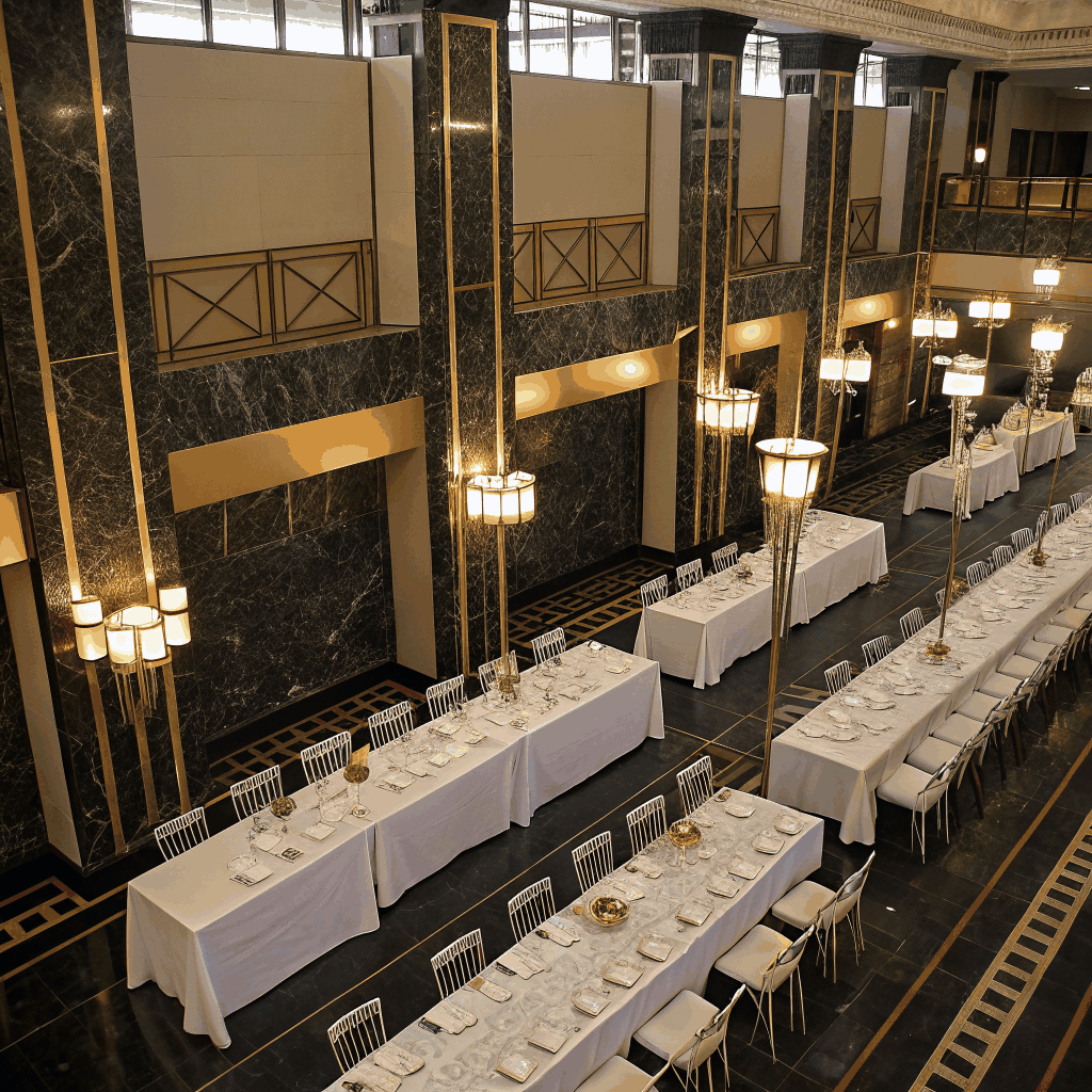 Corporate Gala Silver Decor